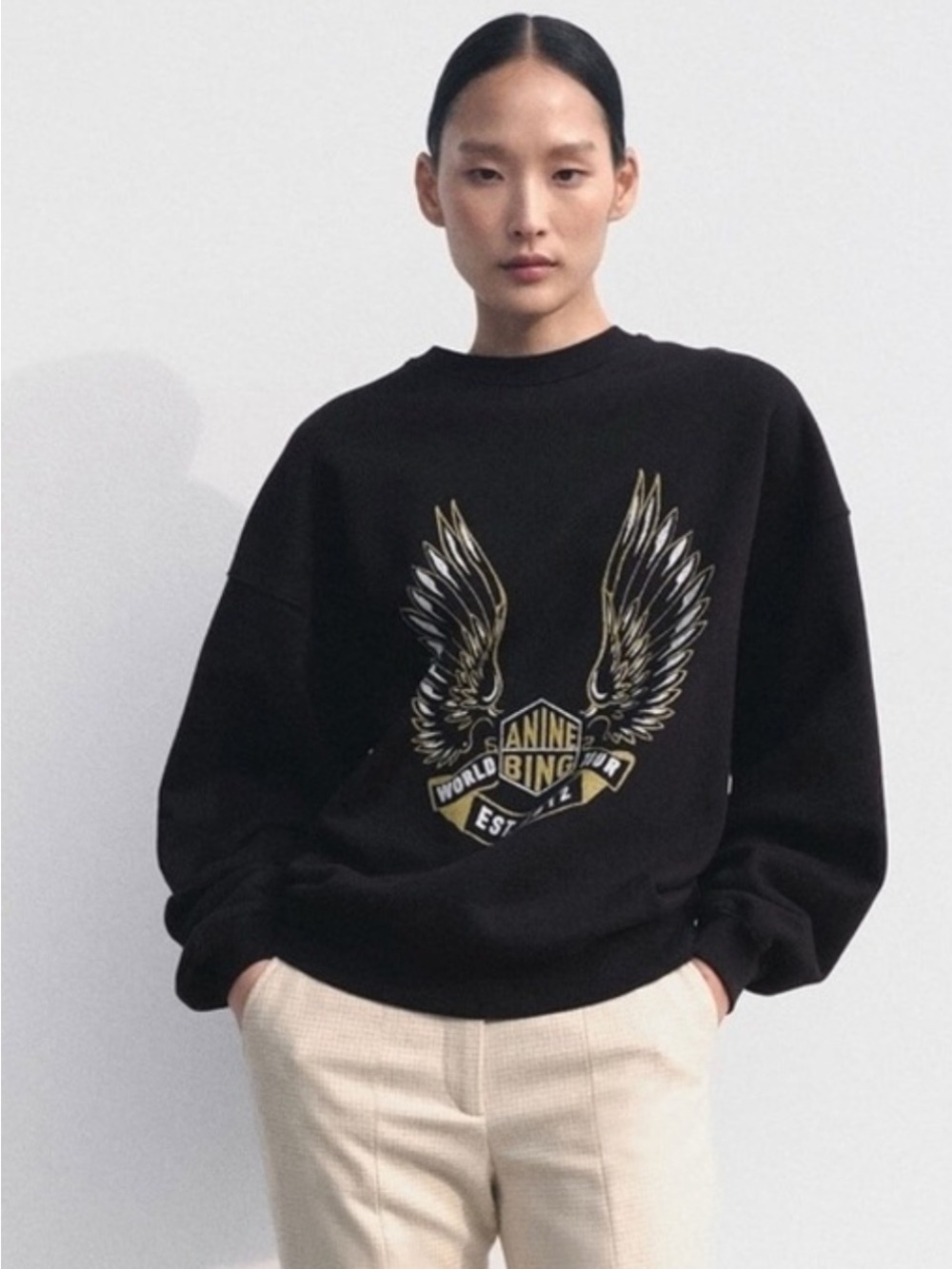 Anine Bing Kenny Sweatshirt “World Tour EST 2012” XS
